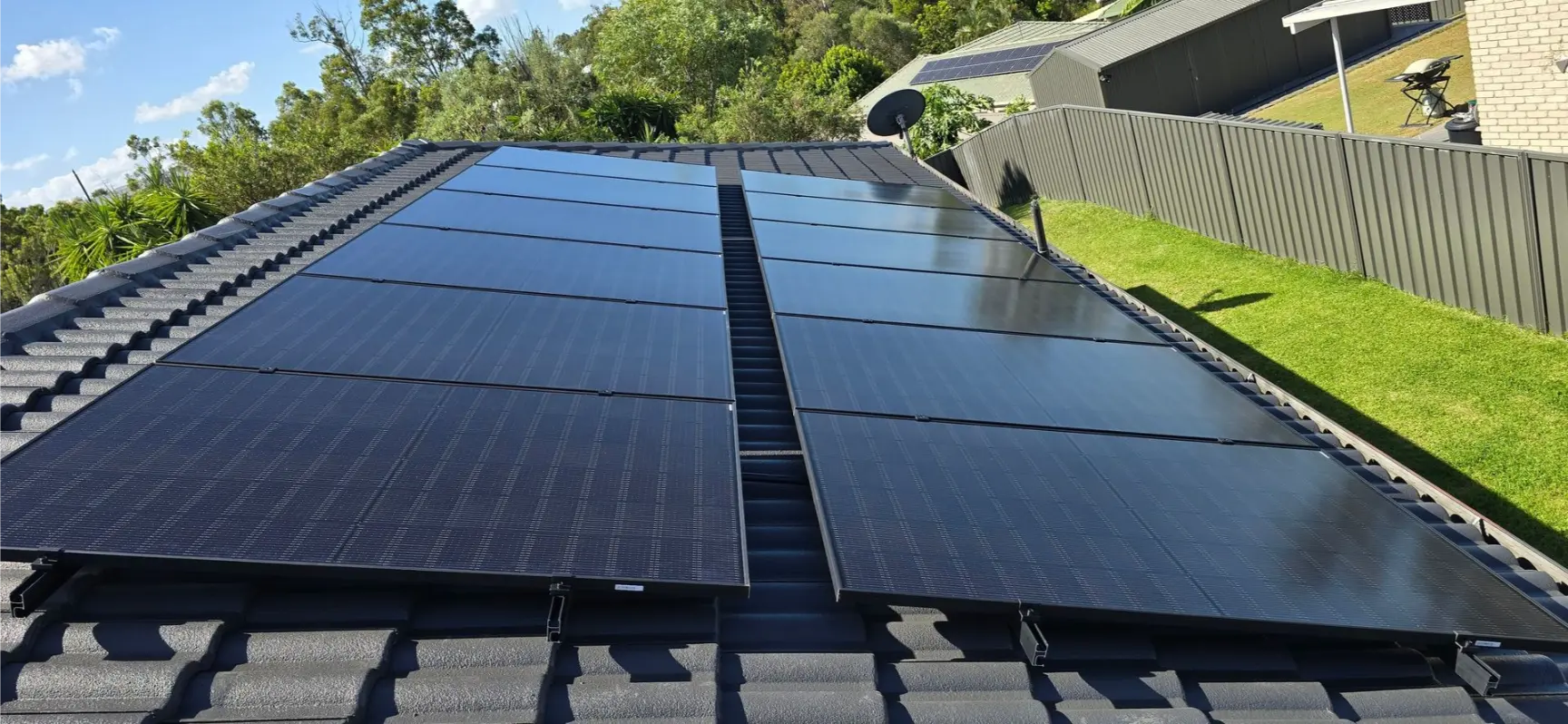 Rooftop solar and battery installation